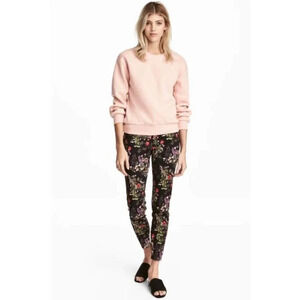 H&M Women's Botanicals Ankle-Length Cigarette Trousers Size 10